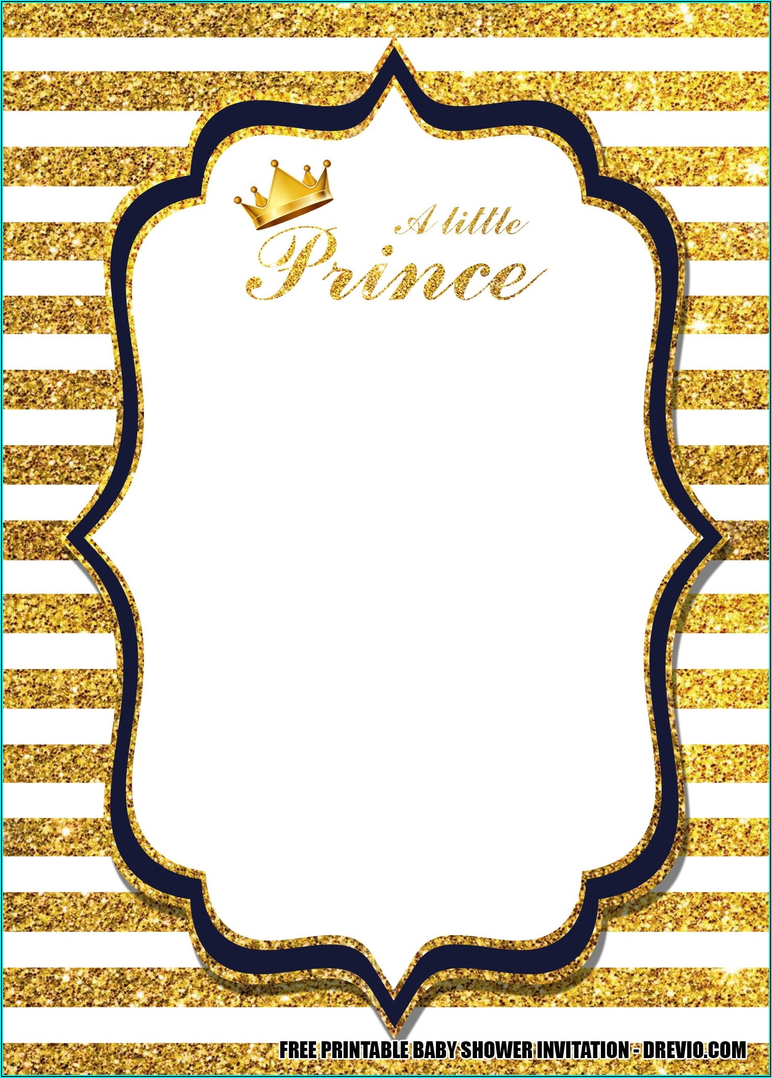 downloadable royal prince birthday invitation template free