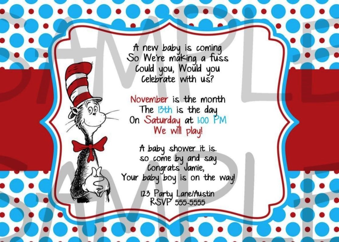 Dr Seuss Invitation Template SampleTemplatess SampleTemplatess