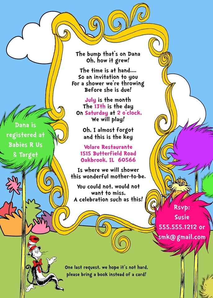 Dr Seuss Invitation Template