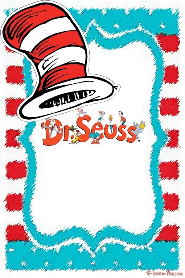 Dr Seuss Template Invitation World