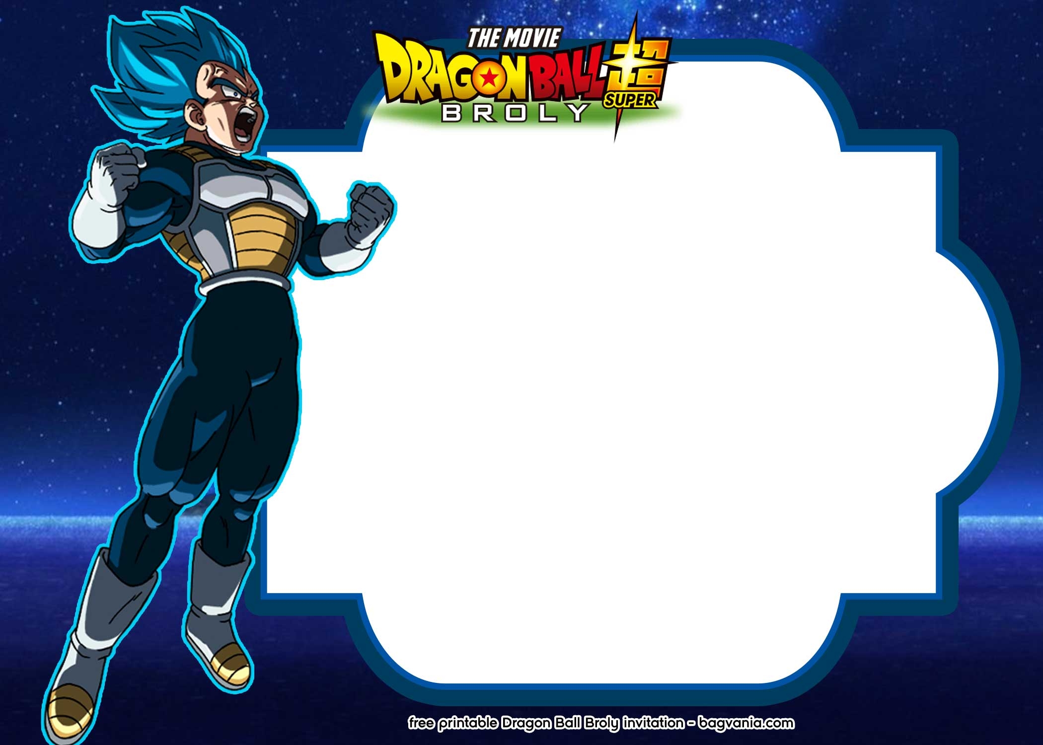 dragon ball invitation template