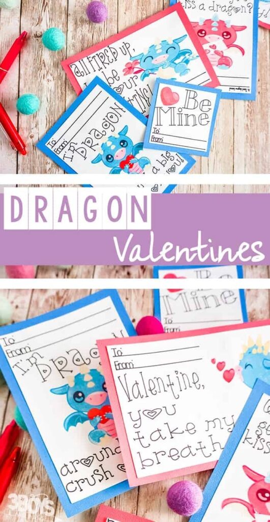 Dragon Valentine Cards Print And Cut Project Printable Templates
