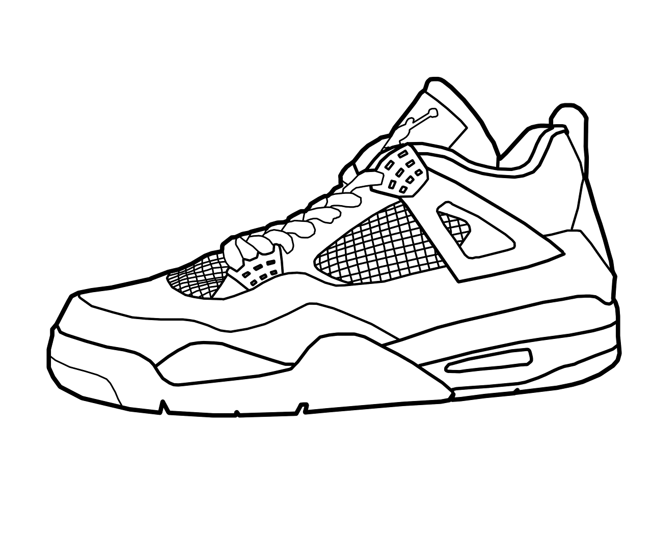 Drawing Jordans Shoes Coloring Pages Use These Free Images For 