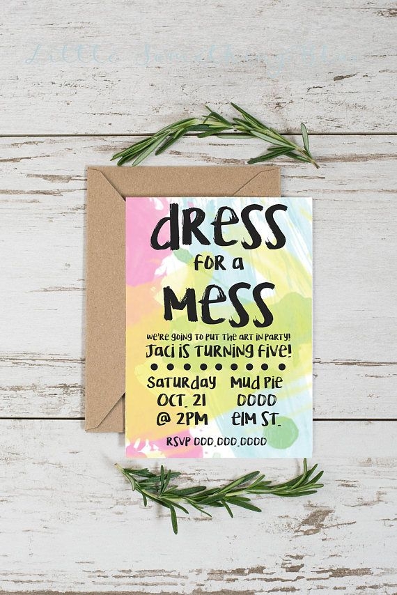 dress for a mess party invitation template free