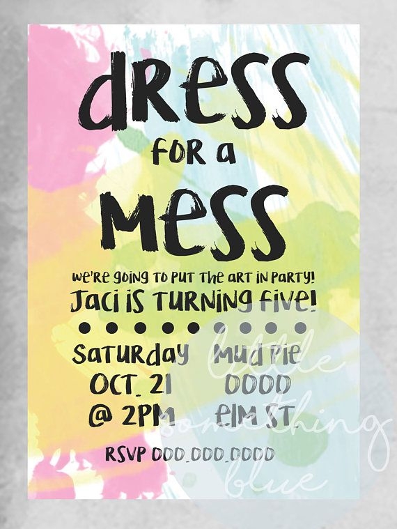Dress For A Mess Party Invitation Template Free Looking To Throw An 