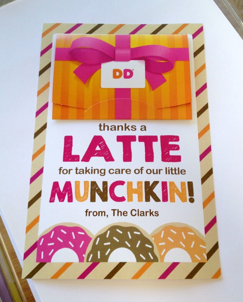 Dunkin Donuts Teacher Appreciation Gift Card Holder 43 OFF