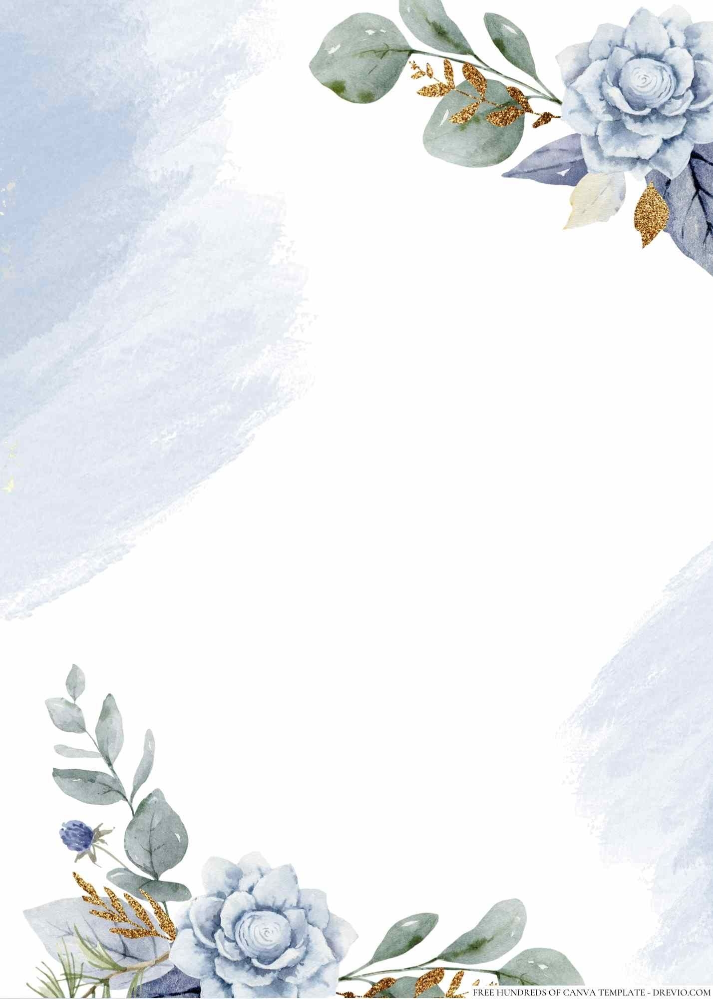 Dusty Blue Wedding Invitation Templates Ide Dekorasi Pernikahan Ide