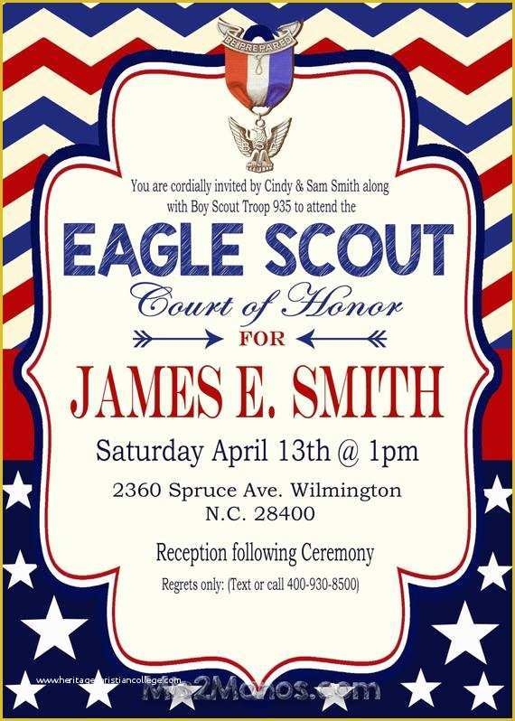 Eagle Court Of Honor Invitation Free Template Of Eagle Scout Invitation