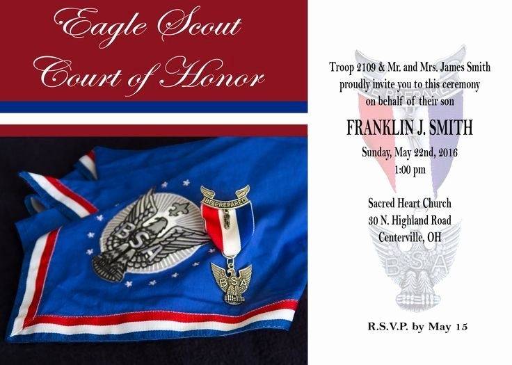 Eagle Scout Invitations Template Free Printable Word Searches