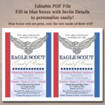 Eagle Scout Invitations Template Free Printable Word Searches