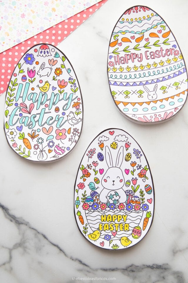 printable easter egg cards
