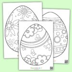 Easter Egg Color Sheet Printable Easter Eggs Coloring Pages Printable