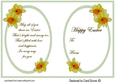 Easter Insert Daffodils CUP164296 173 Craftsuprint