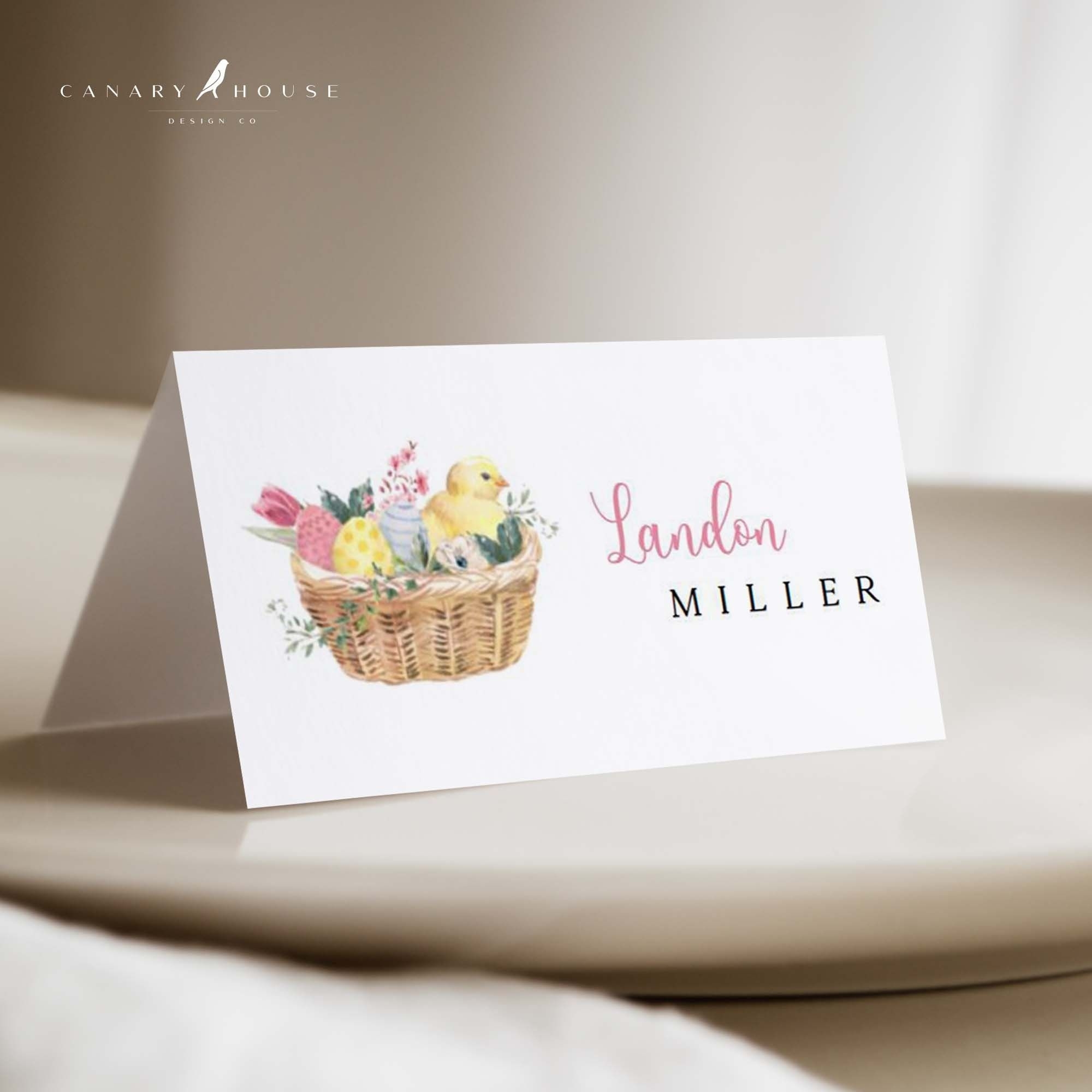 Easter Place Card Template Printable Easter Place Cards Editable 