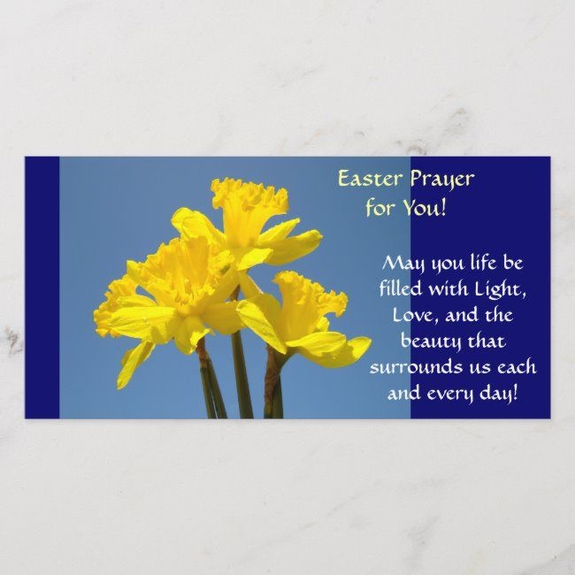 Easter Prayer Cards Daffodils Flowers Spring Zazzle Easter