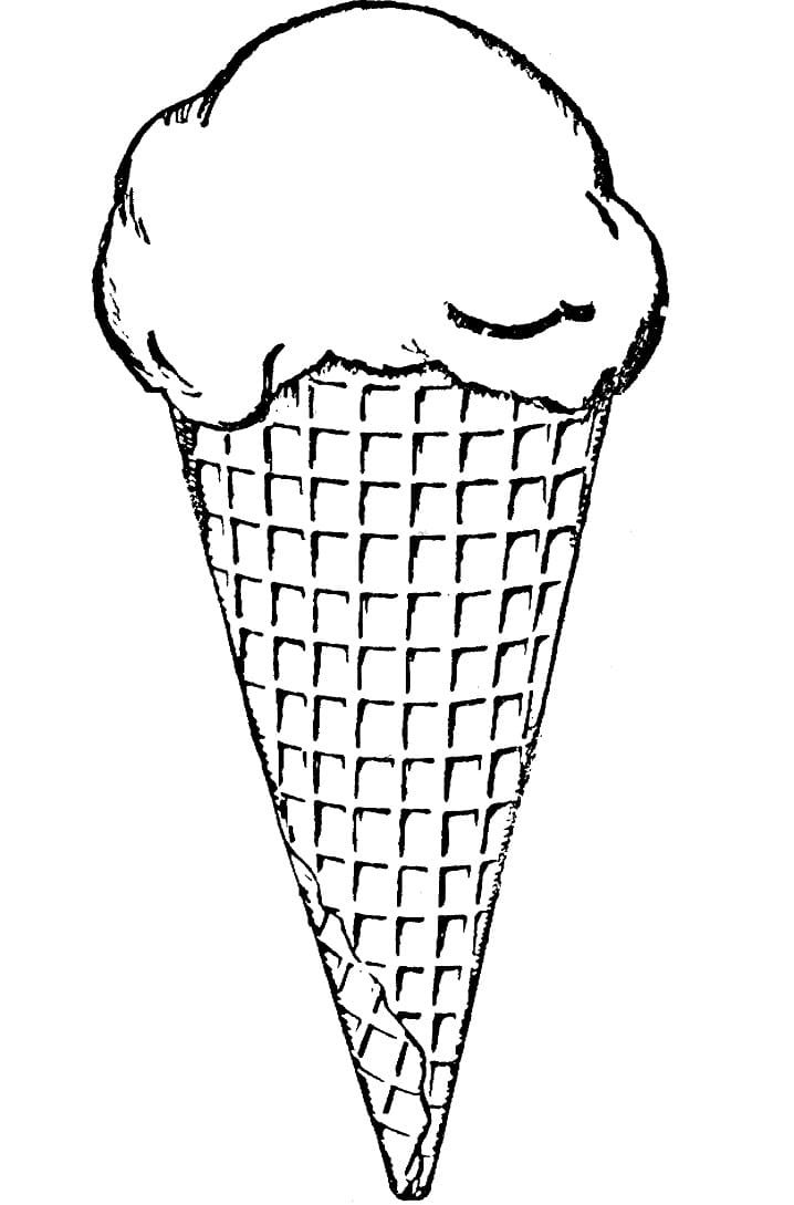 Easy Ice Cream Cone Coloring Page Free Printable Coloring Pages For Kids