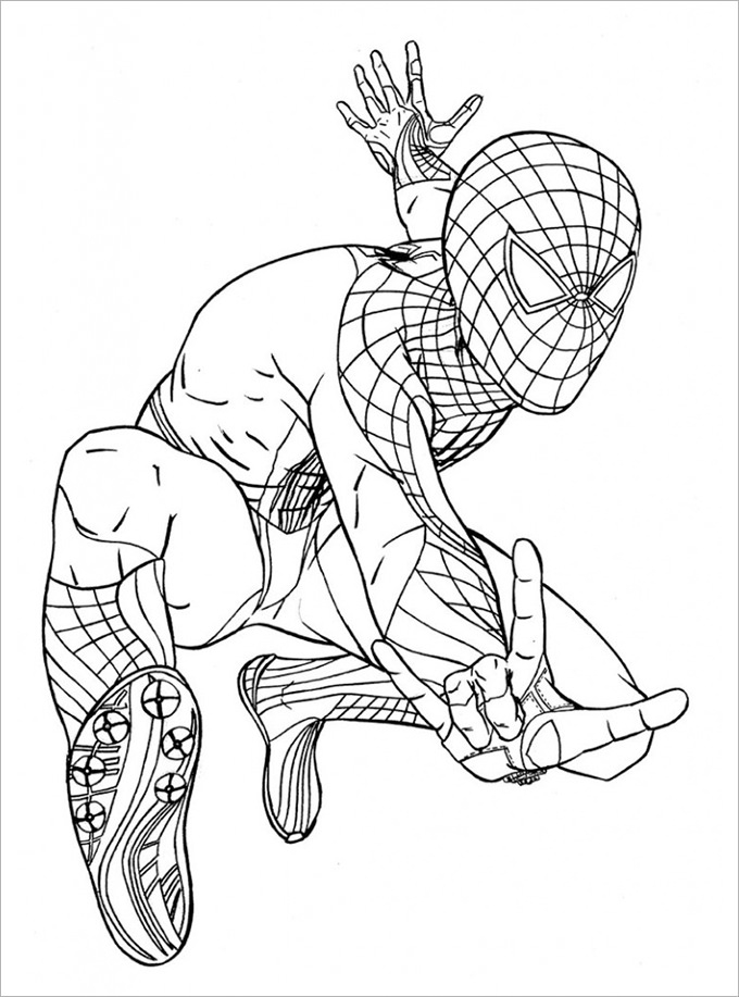 Easy Spiderman Coloring Pages At GetDrawings Free Download