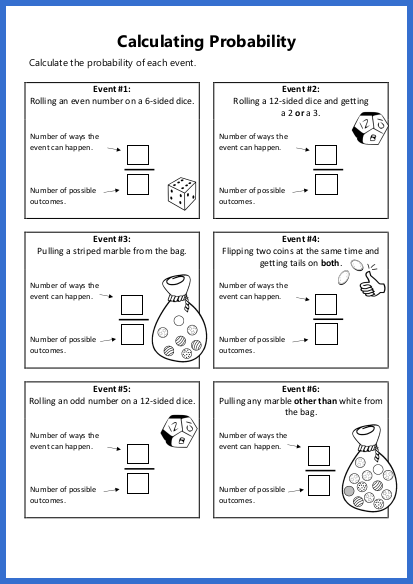 chance worksheets