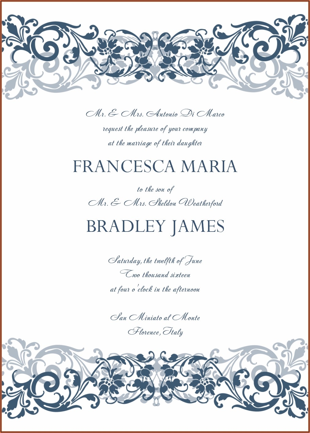 Ecard Wedding Invitation Templates Template 2 Resume Examples 