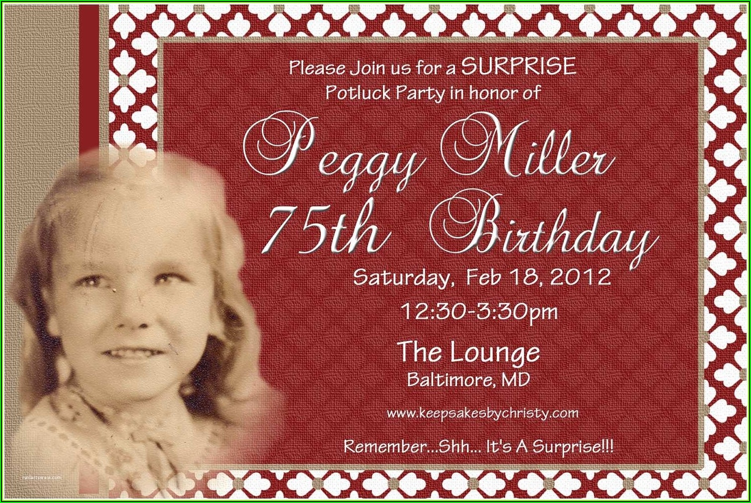 editable 75th birthday invitations templates free