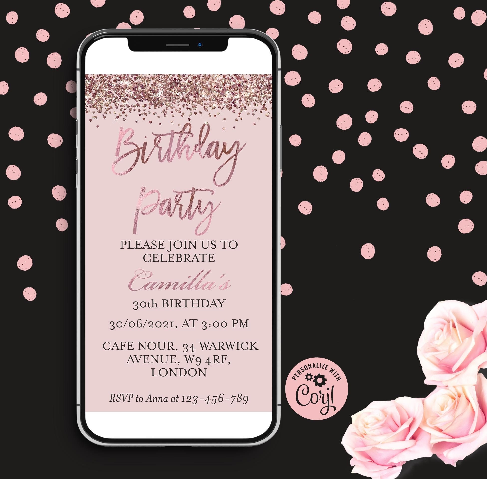editable birthday invitation template