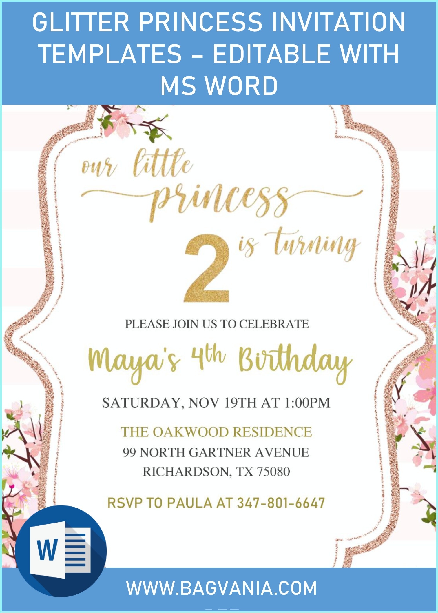 Editable Birthday Invitations Templates Free Word Invitations 