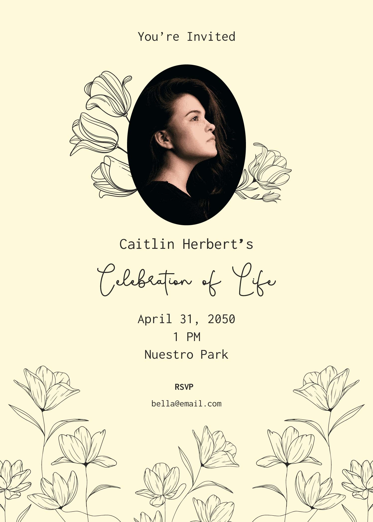 Editable Celebration Of Life Invitation Templates In Word To Download