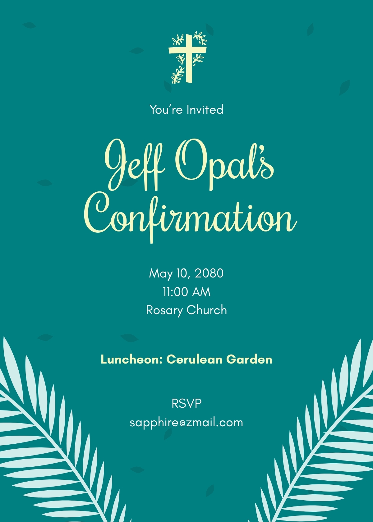 confirmation invitation template word