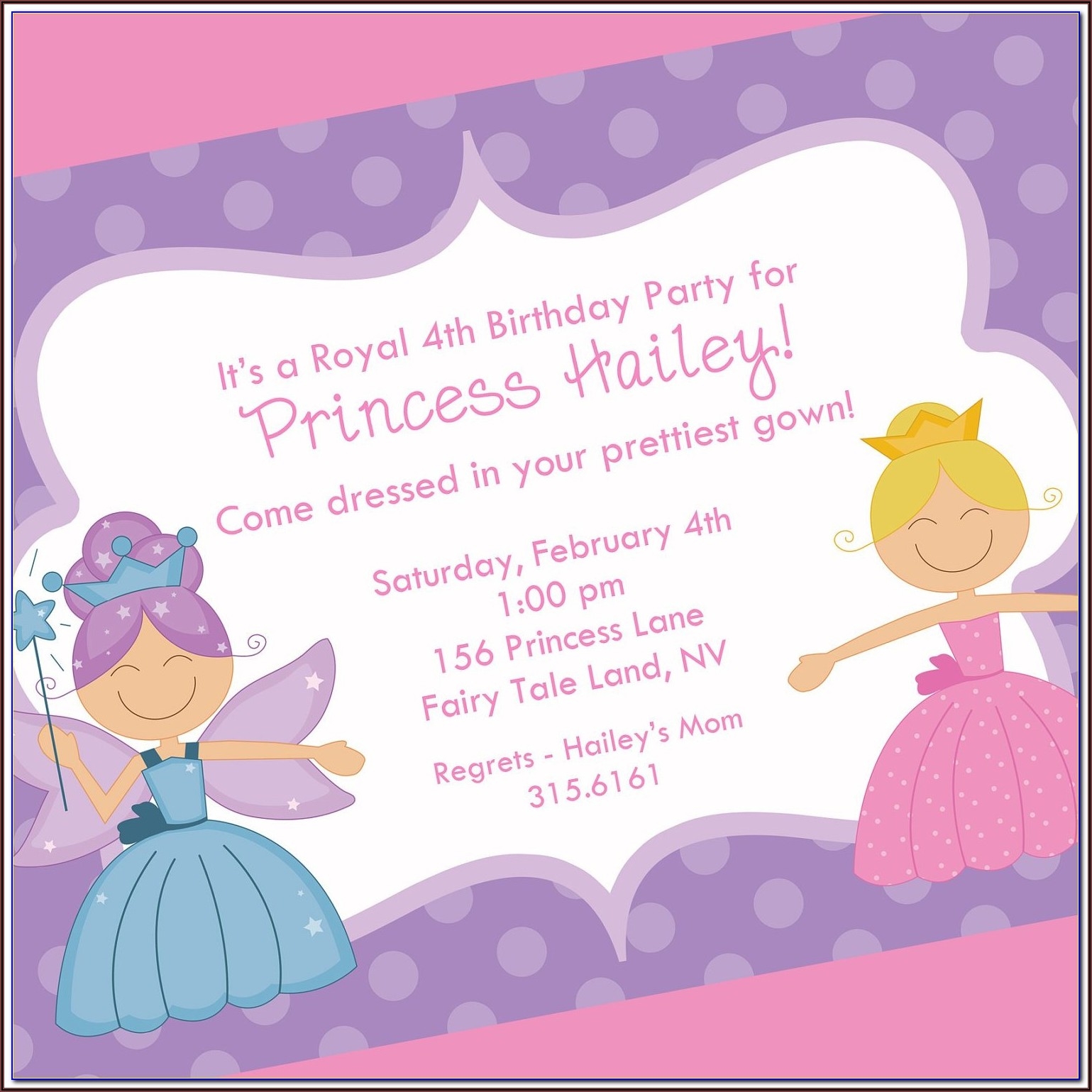 downloadable disney princess invitation template