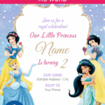 Editable Disney Princess Invitation Template Printable Word Searches