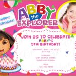 Editable Dora The Explorer Birthday Invitations Templates Free