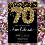 Editable Free Printable 70Th Birthday Invitation Template