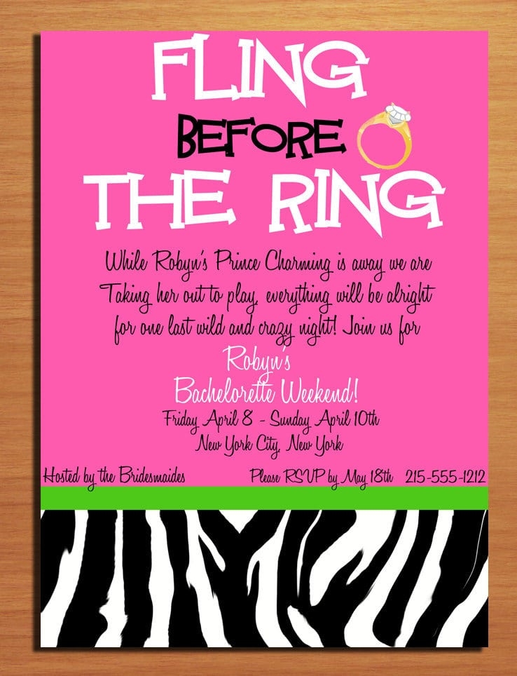 Editable Free Printable Bachelorette Party Invitations Templates
