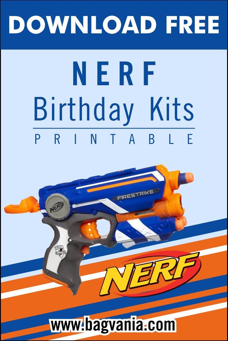 Editable Free Printable Nerf Gun Party Invitations Template Free