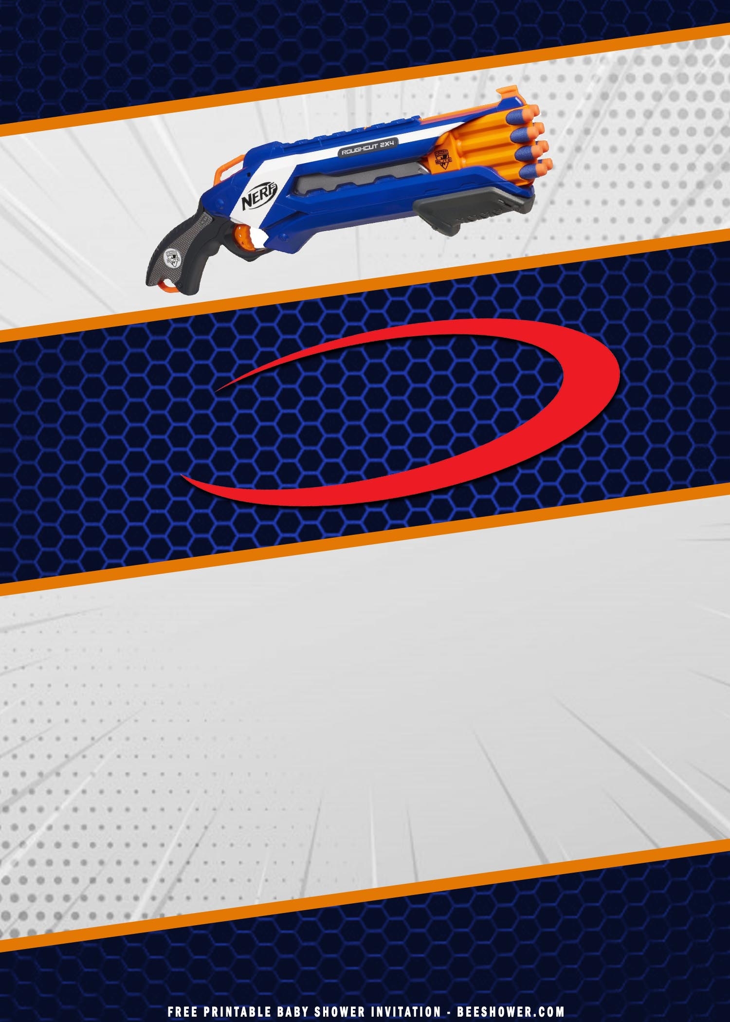 Editable Free Printable Nerf Gun Party Invitations Template Free 