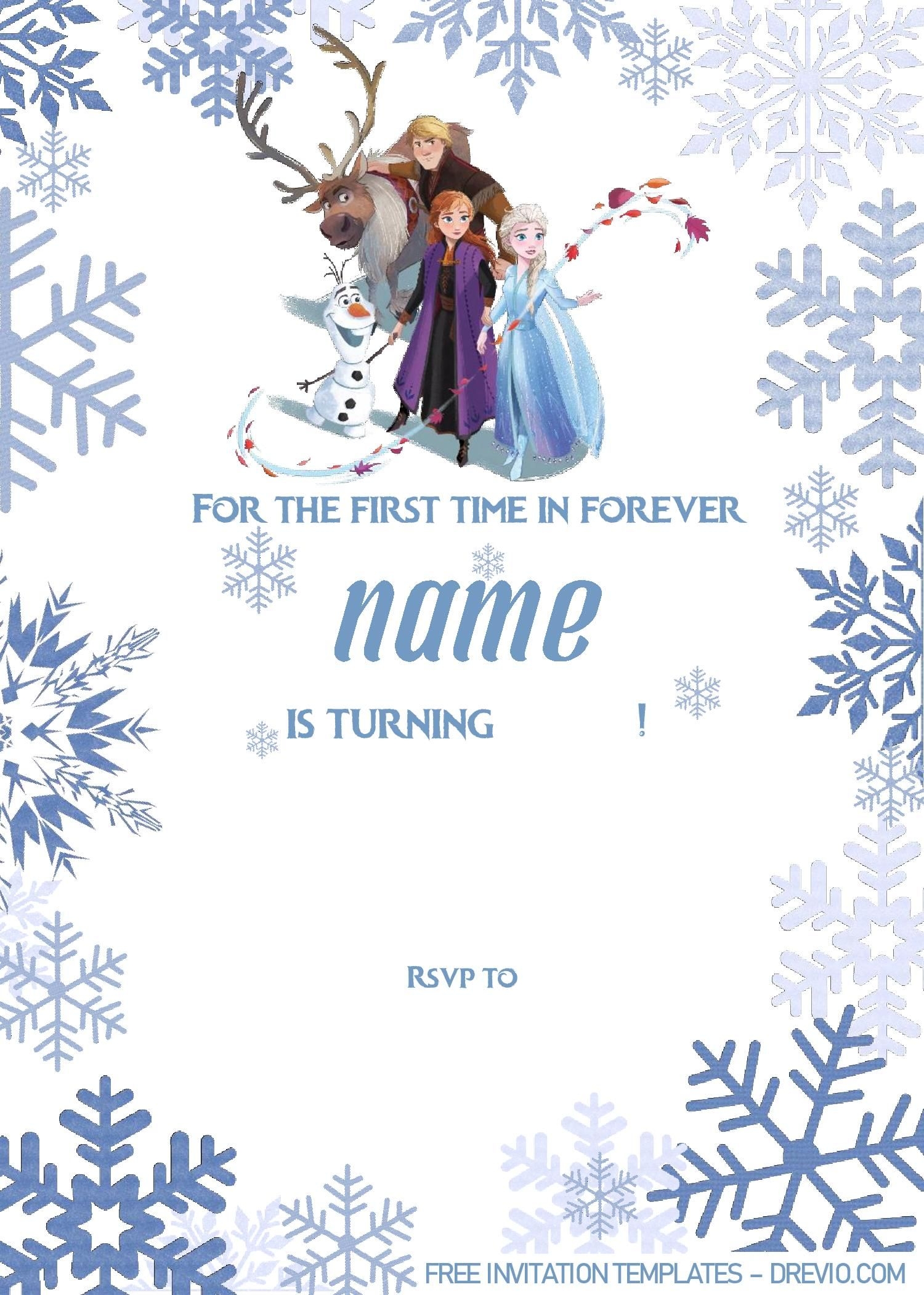 Editable Frozen Invitation Template Free