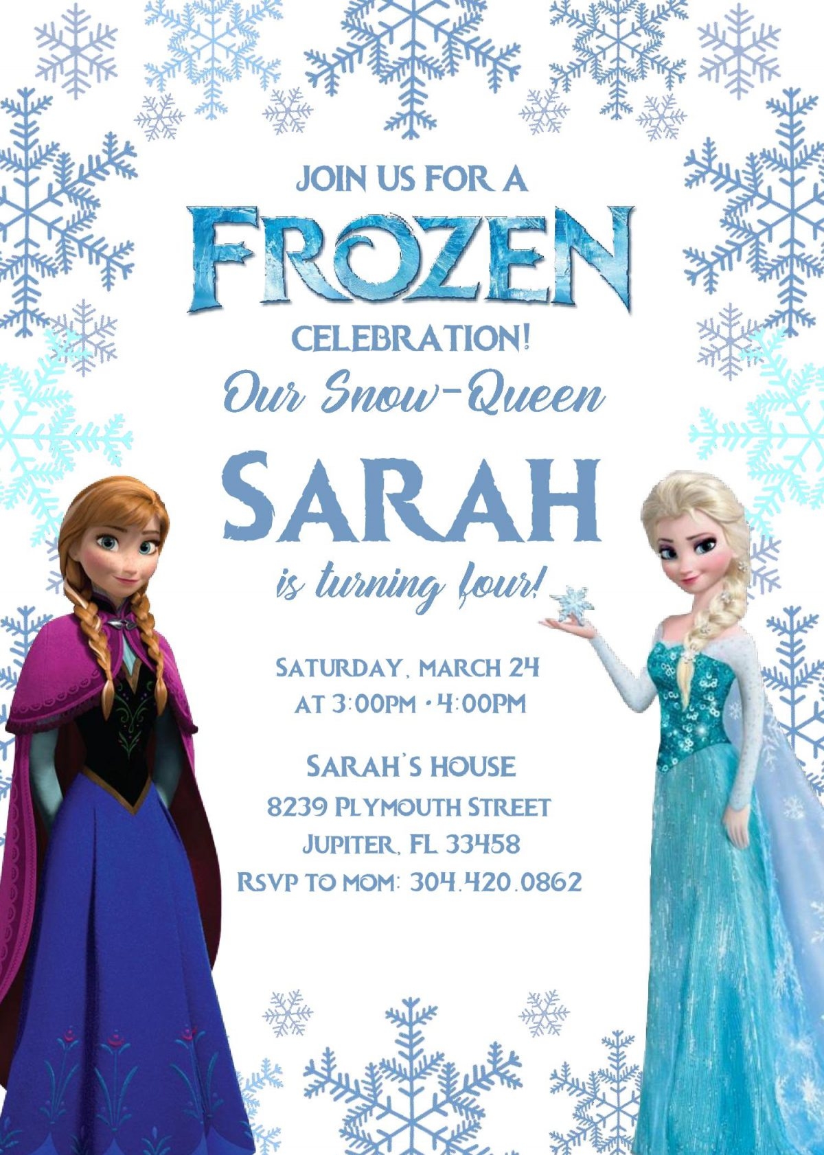 Editable Frozen Invitation Template Free