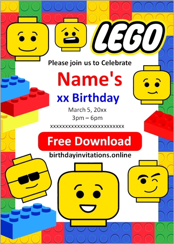 Editable Lego Certificate Template Lego Invitation Te Vrogue co