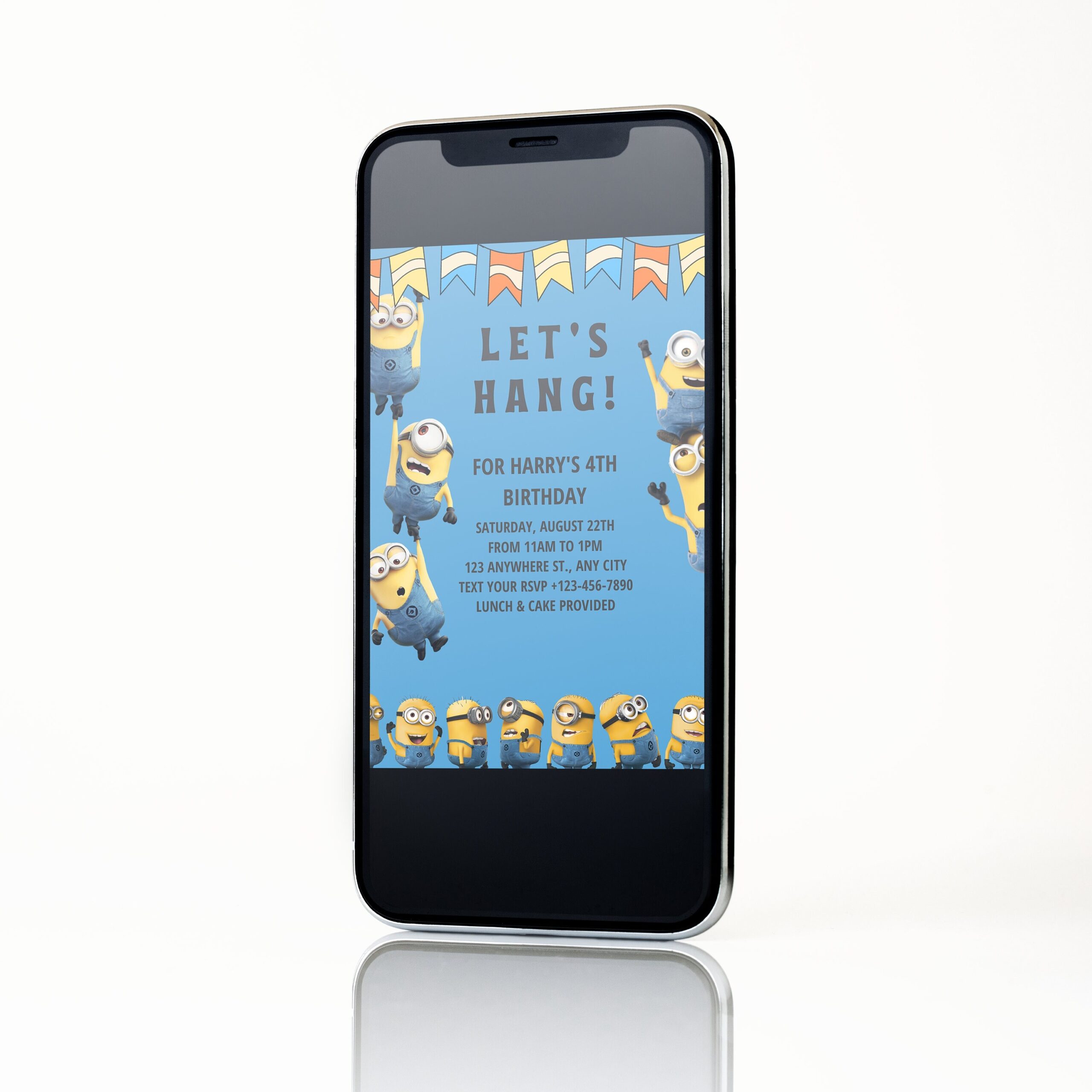 Editable Minions Invitation Template Minions Party Etsy