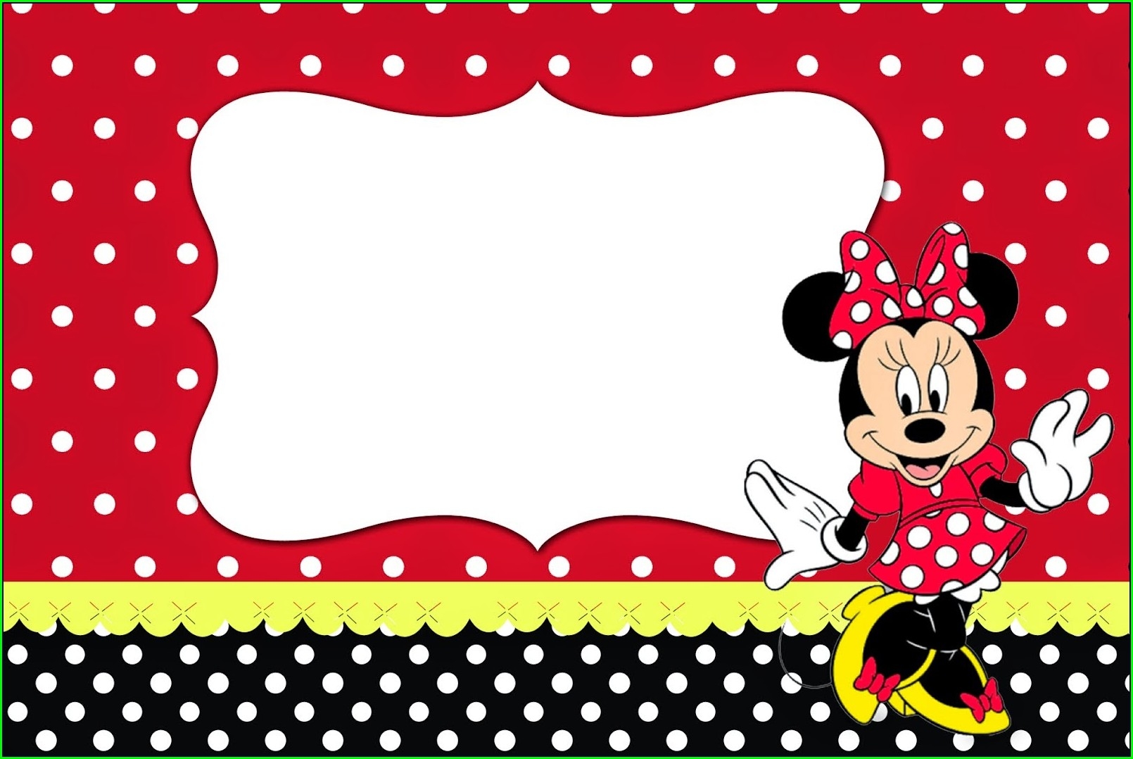 editable minnie mouse invitation template free