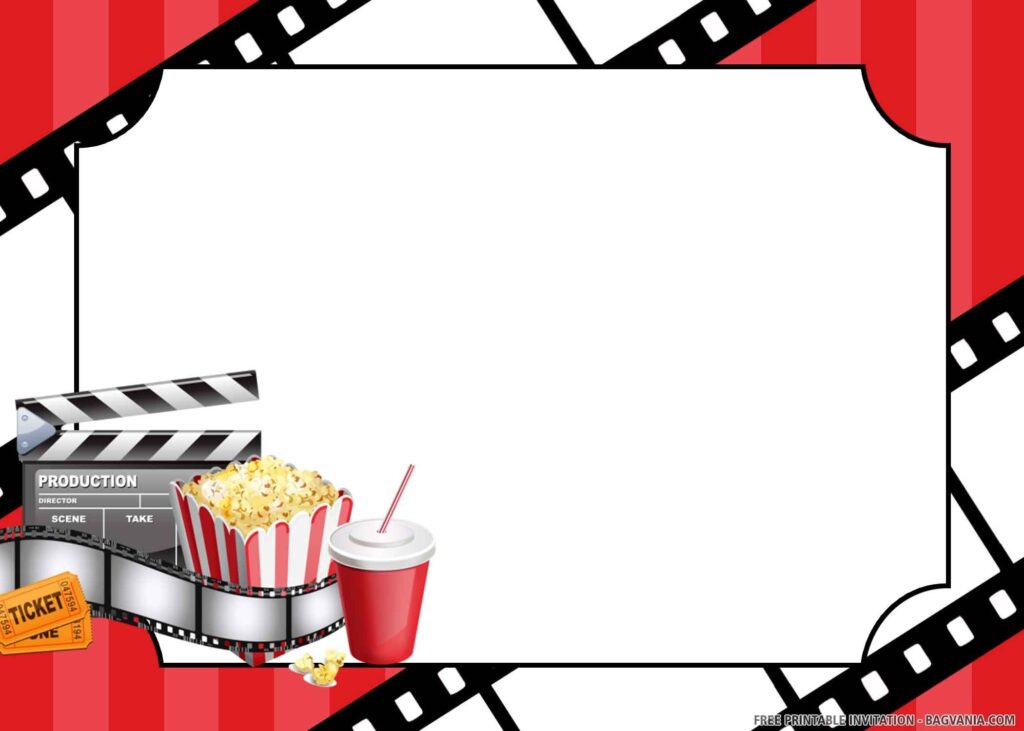 Editable Movie Invitation Template Printable Word Searches