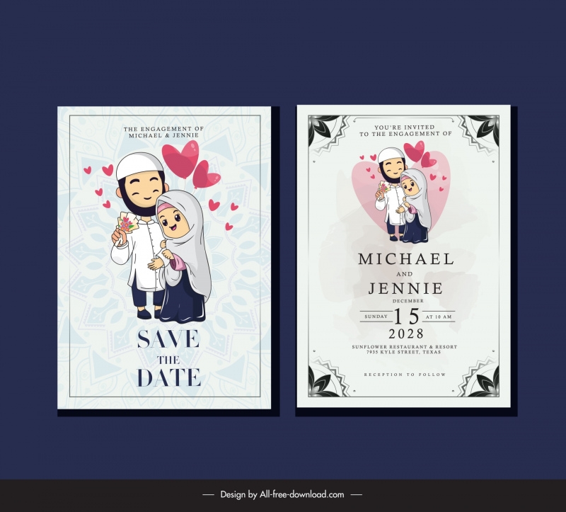 Editable Muslim Wedding Invitation Cards Templates Free Infoupdate