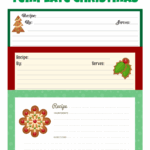 Editable Recipe Card Template Christmas 10 Free PDF Printables
