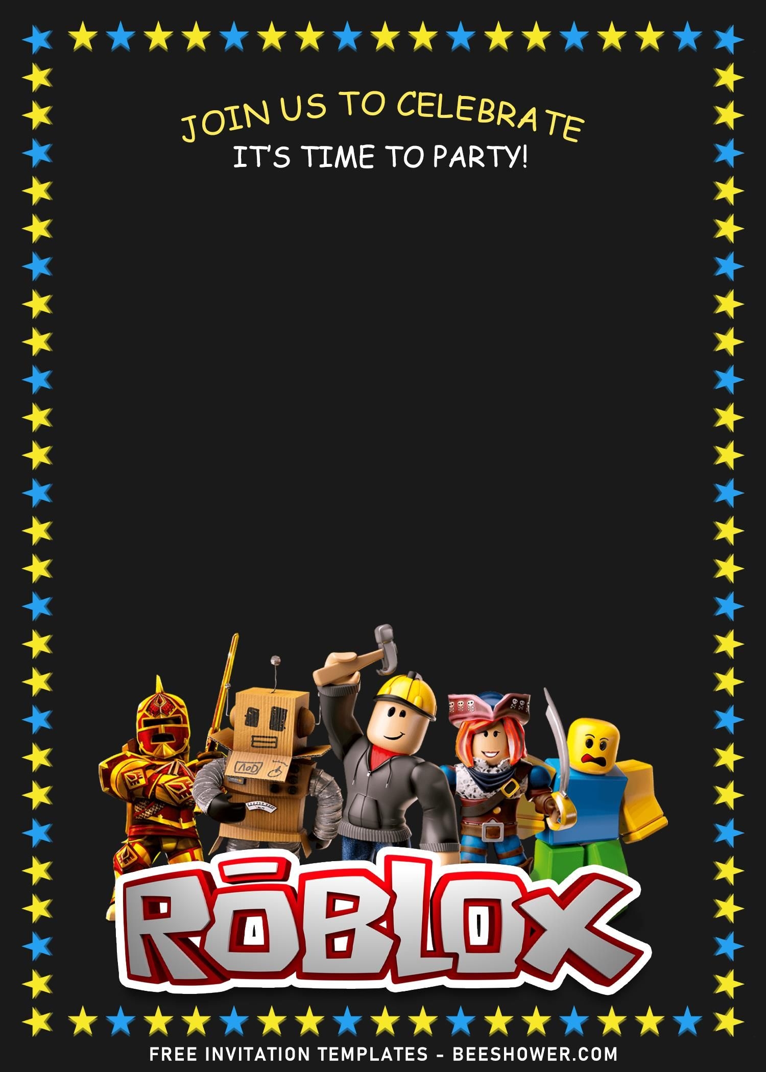 Editable Roblox Invitation Template