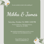 Editable Wedding Invitation Templates Free Video Template Free
