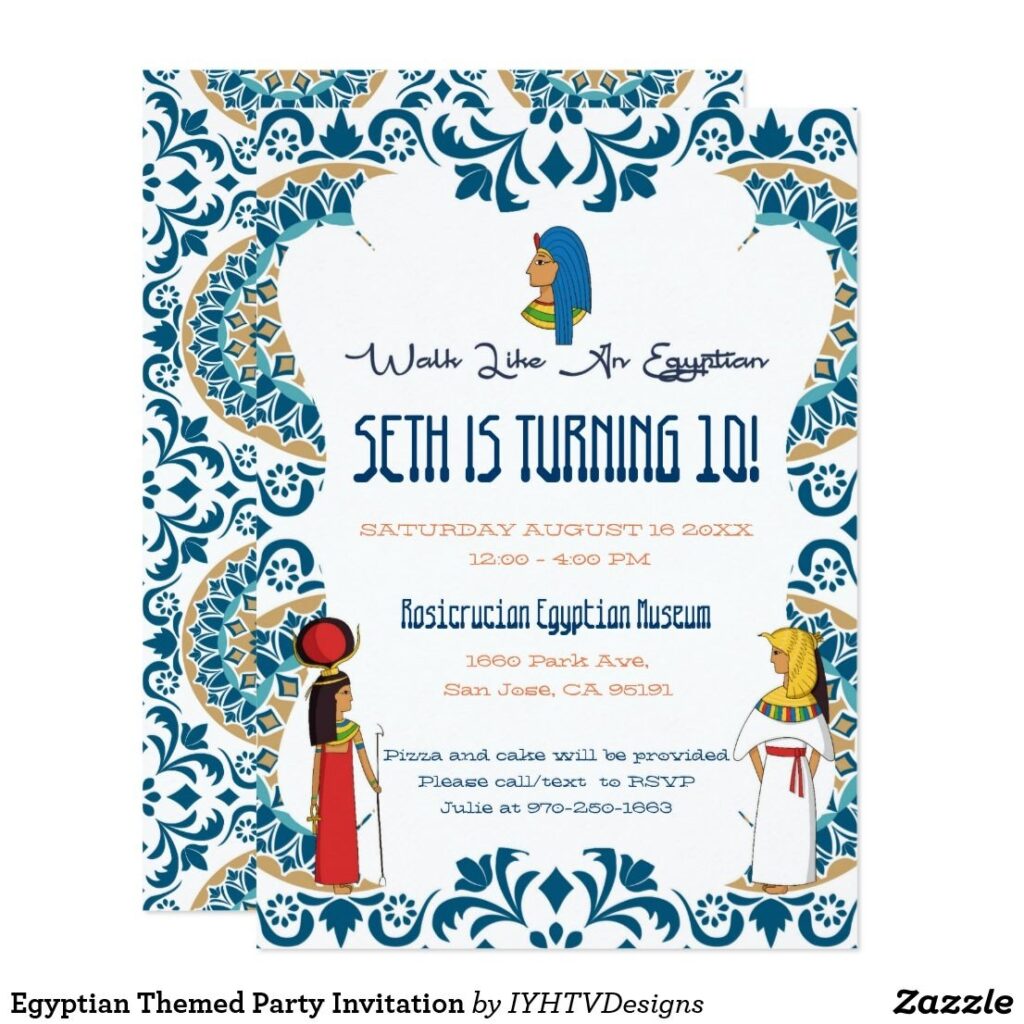 Egyptian Birthday Invitations Invitation Templates Zazzle In 2023
