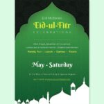 Eid Al Fitr Invitation Background In EPS Illustrator JPG PNG PSD