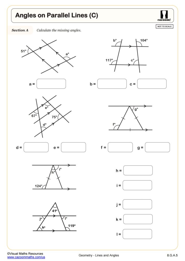 Eighth Grade Parallel Lines And Transversals Activity Worksheets Library