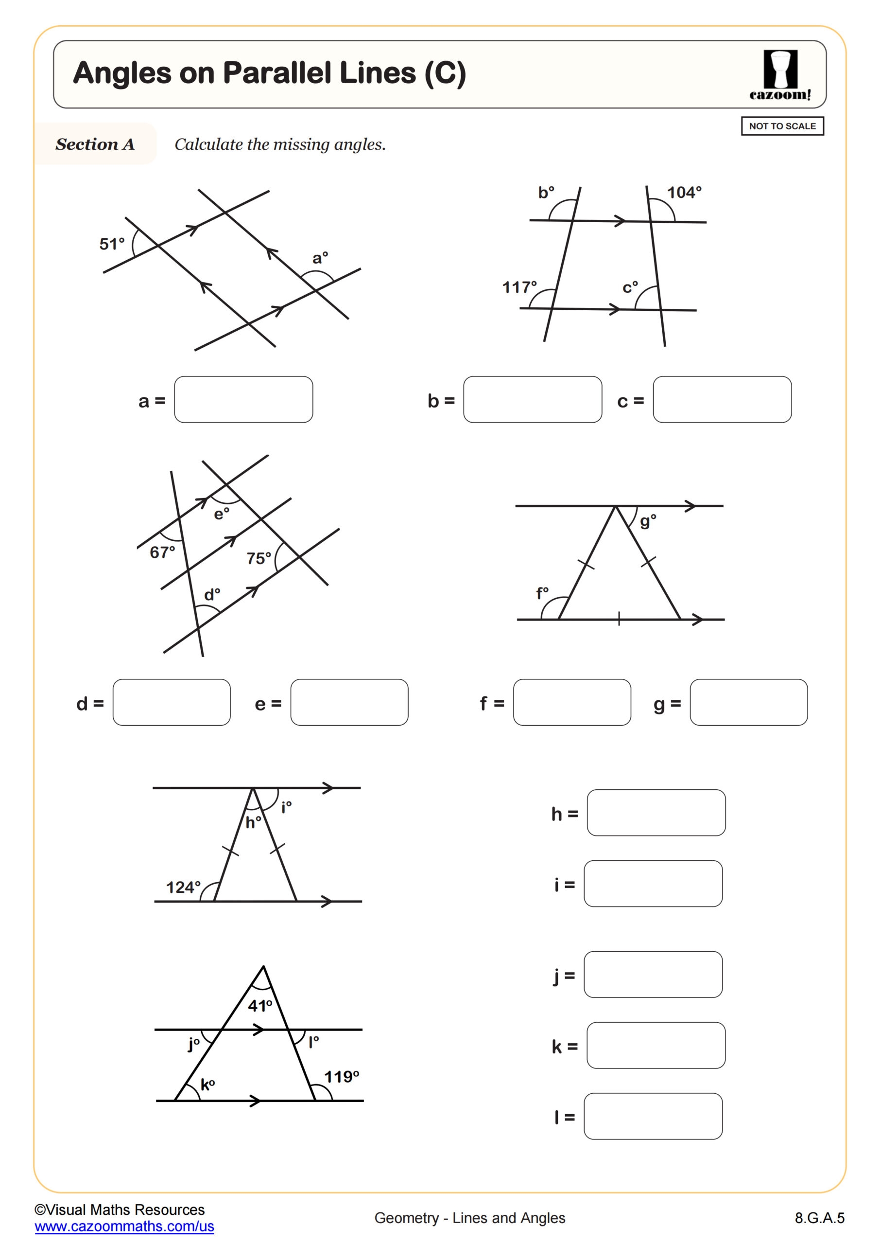 Eighth Grade Parallel Lines And Transversals Activity Worksheets Library