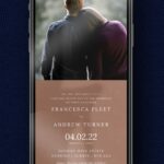 Electronic Wedding Invitation Autumnal Photo Digital Wedding